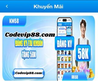 đăng ký rr88 nhận code 58k miễn phí